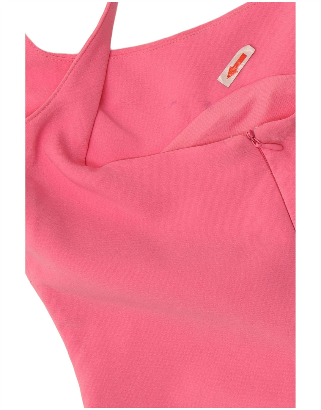 Zara Vestido Ajustado Sin Mangas para Mujer UK 42 Poliéster Rosa Medio