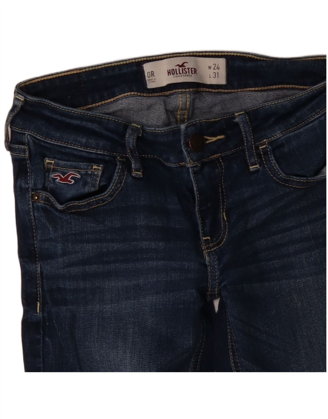 HOLLISTER Vaqueros pitillo para mujer US 0 XS W24 L31 Algodón azul