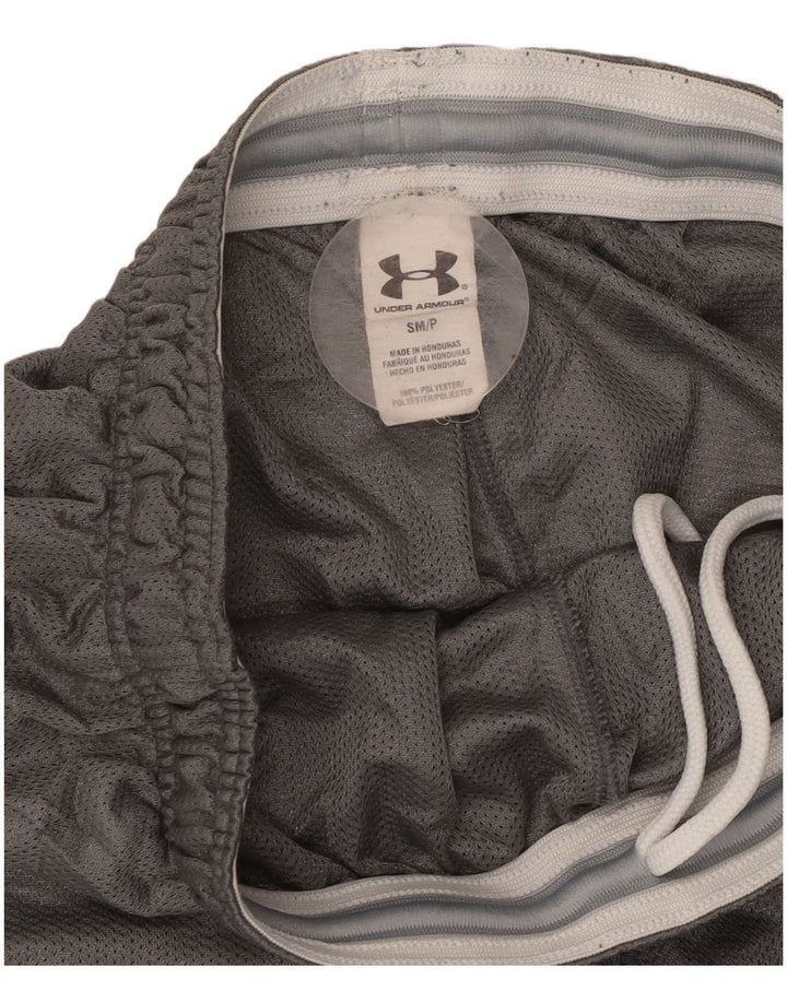 UNDER ARMOUR Pantalones cortos deportivos para mujer UK 10 Pequeño poliéster gris