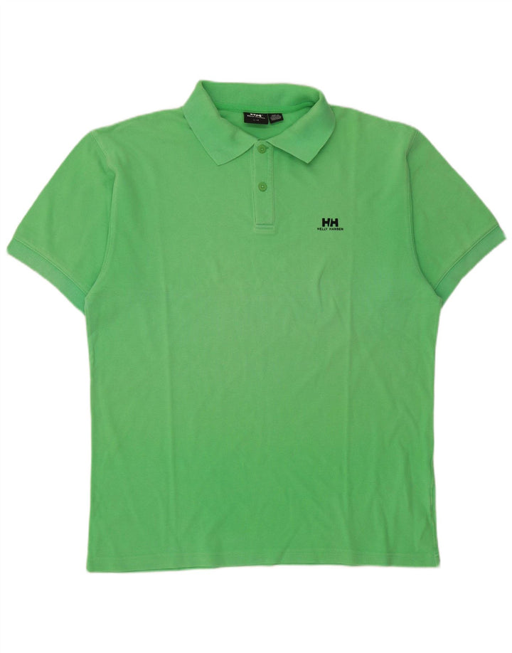Polo Helly Hansen para hombre de algodón verde grande