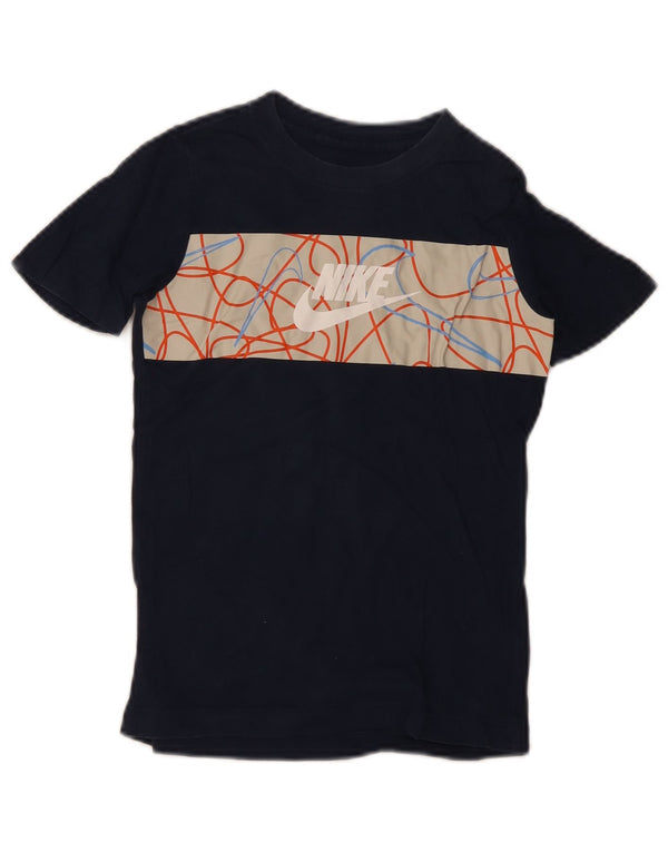 Nike Camiseta gráfica para niños 6-7 años XS Azul marino Colorblock