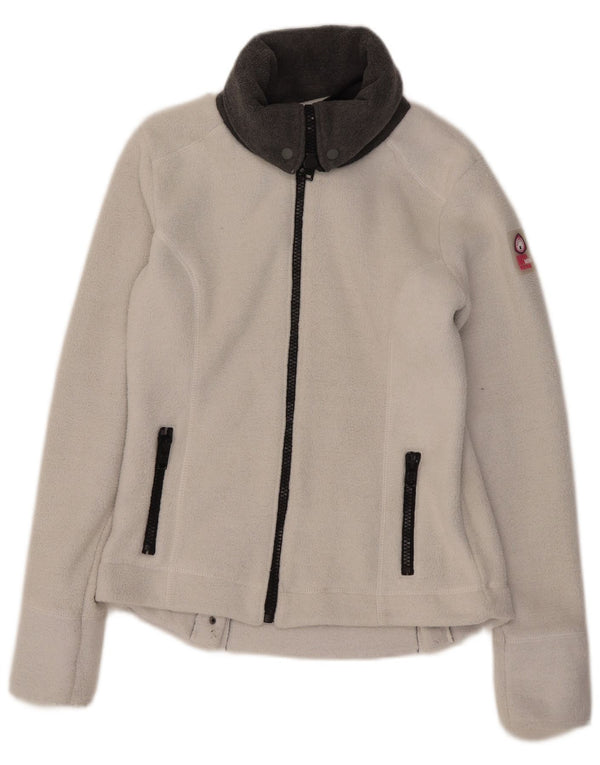 Superdry Chaqueta polar para mujer UK 44 Grande Poliéster blanco