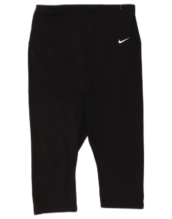 Nike - Leggings capri Dri Fit para mujer, talla M, poliéster negro