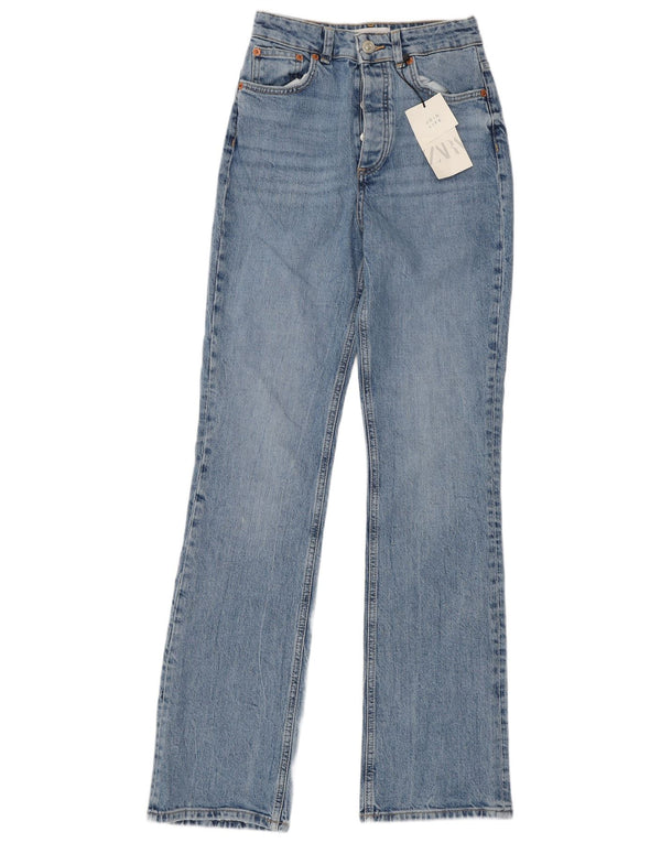 Zara Vaqueros Bootcut De Cintura Alta Para Mujer EU 34 2XS W24 L34 Algodón Azul
