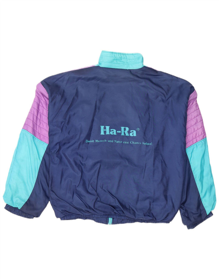 VINTAGE Chaqueta superior de chándal gráfico para hombre Bloque de color multicolor medio