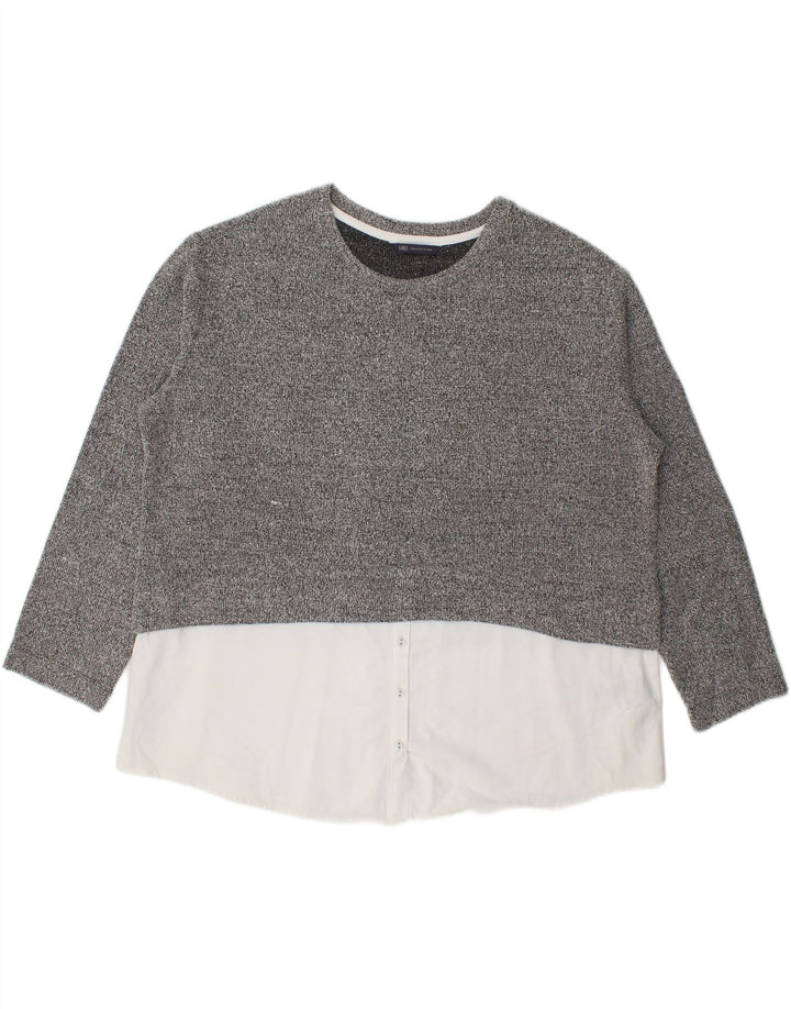 Marks & Spencer Blusa para mujer Top UK 20 2XL Poliéster moteado gris