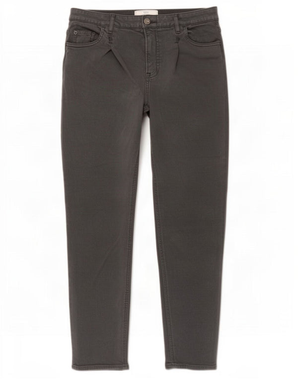 Pantalones informales cónicos de cintura alta para mujer de Fat Face UK 8 Small W27 L27 Gris