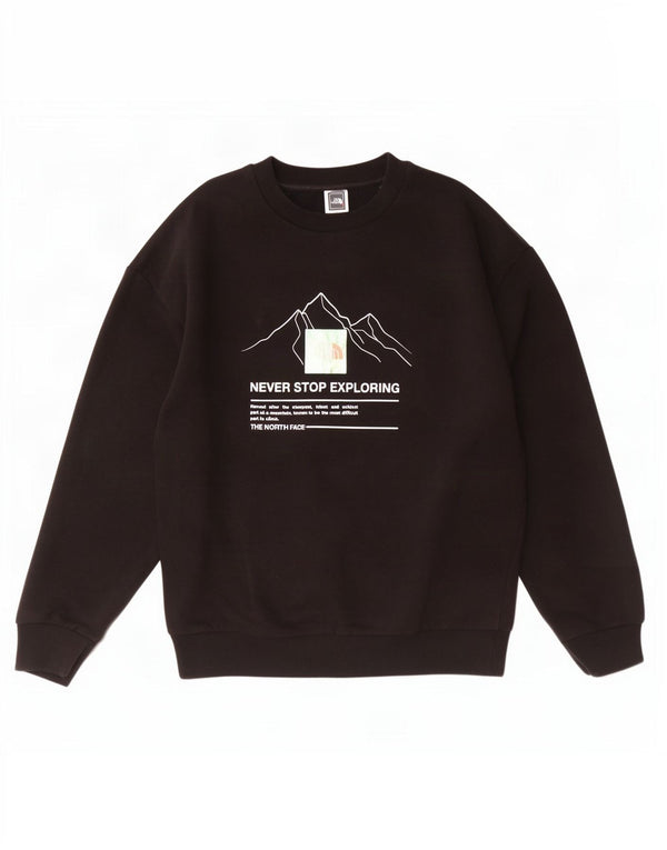 The North Face Sudadera gráfica para mujer Jumper UK 14 Mediano Algodón negro