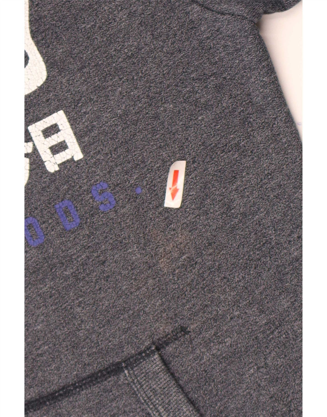 Superdry Jersey con capucha gráfica para hombre, talla pequeña, de algodón gris