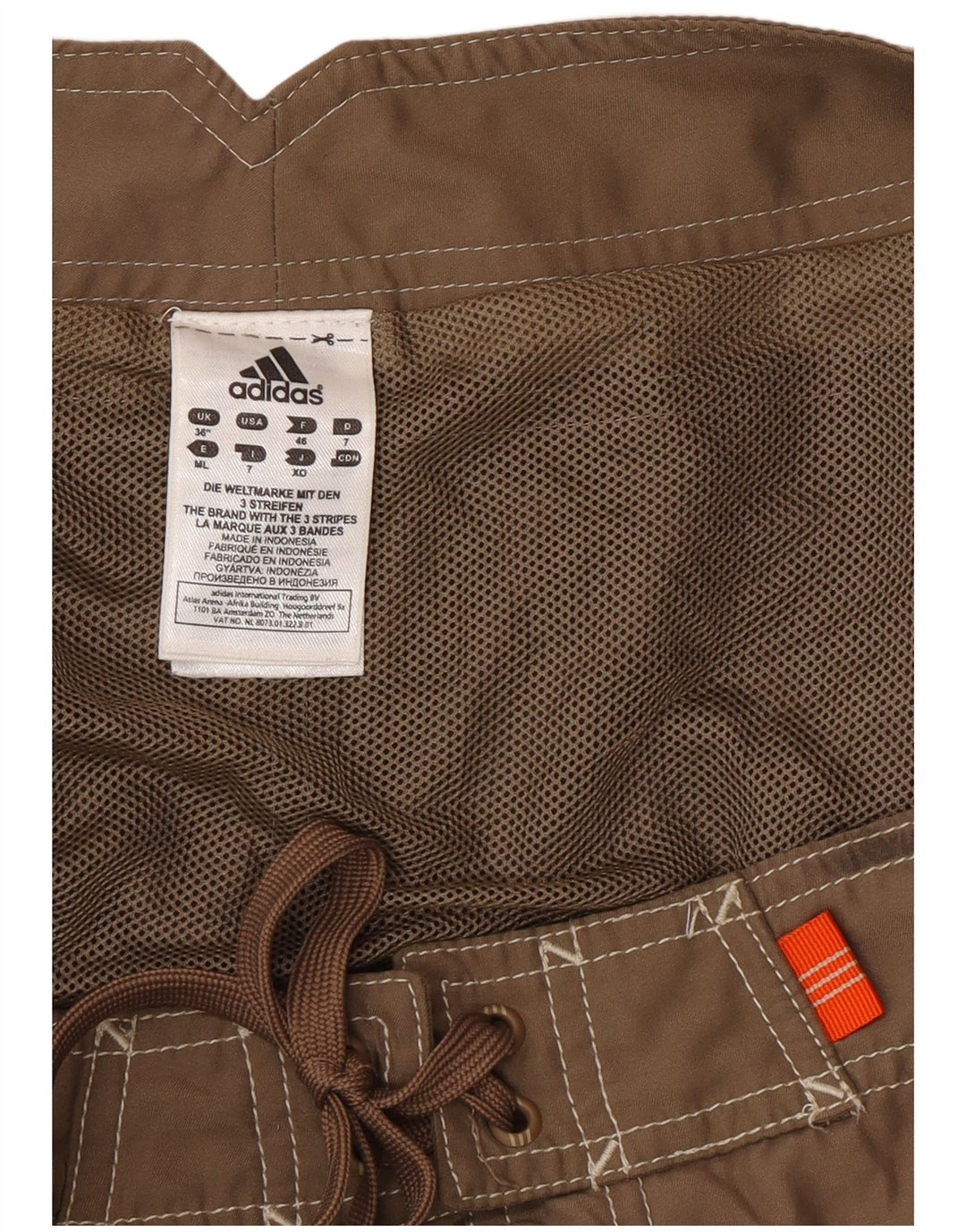 Adidas Hombre Bañador Bañador Gráfico Grande Marrón Colorblock Poliéster