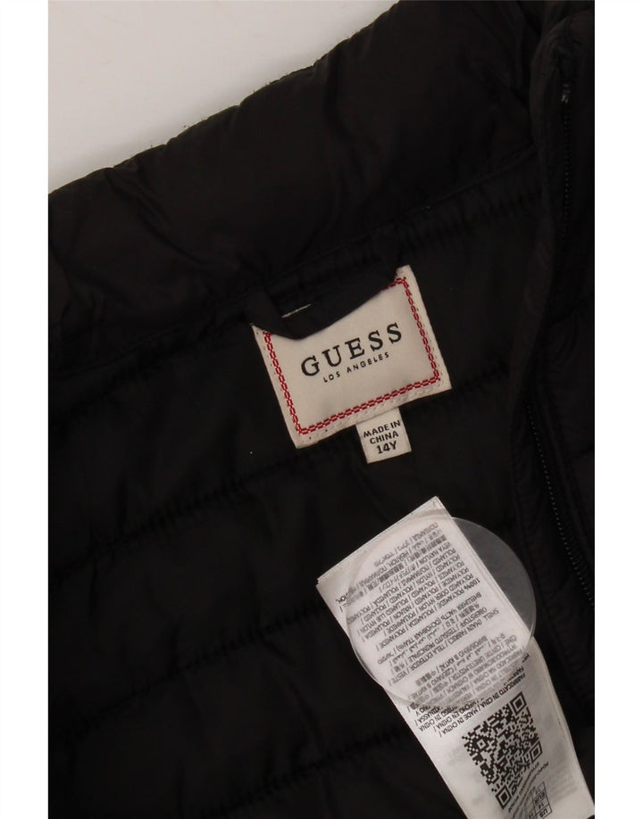 Guess Chaleco acolchado niño 13-14 años Poliamida negro
