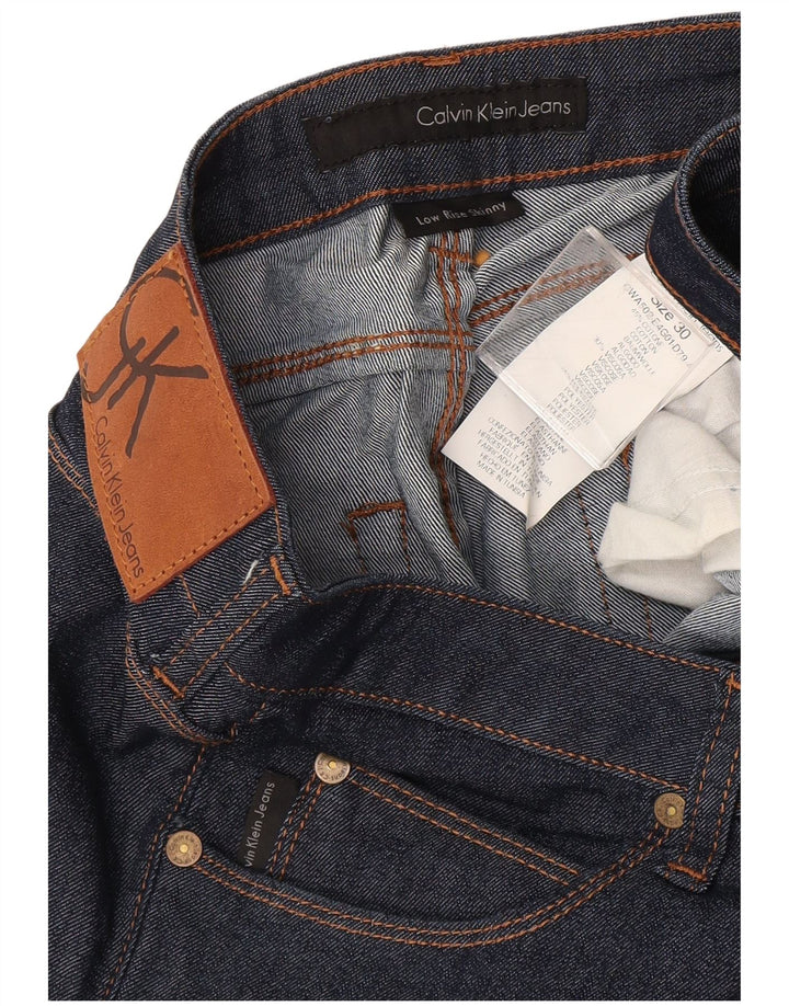 Vaqueros pitillo para mujer CALVIN KLEIN W30 L34 Algodón azul marino