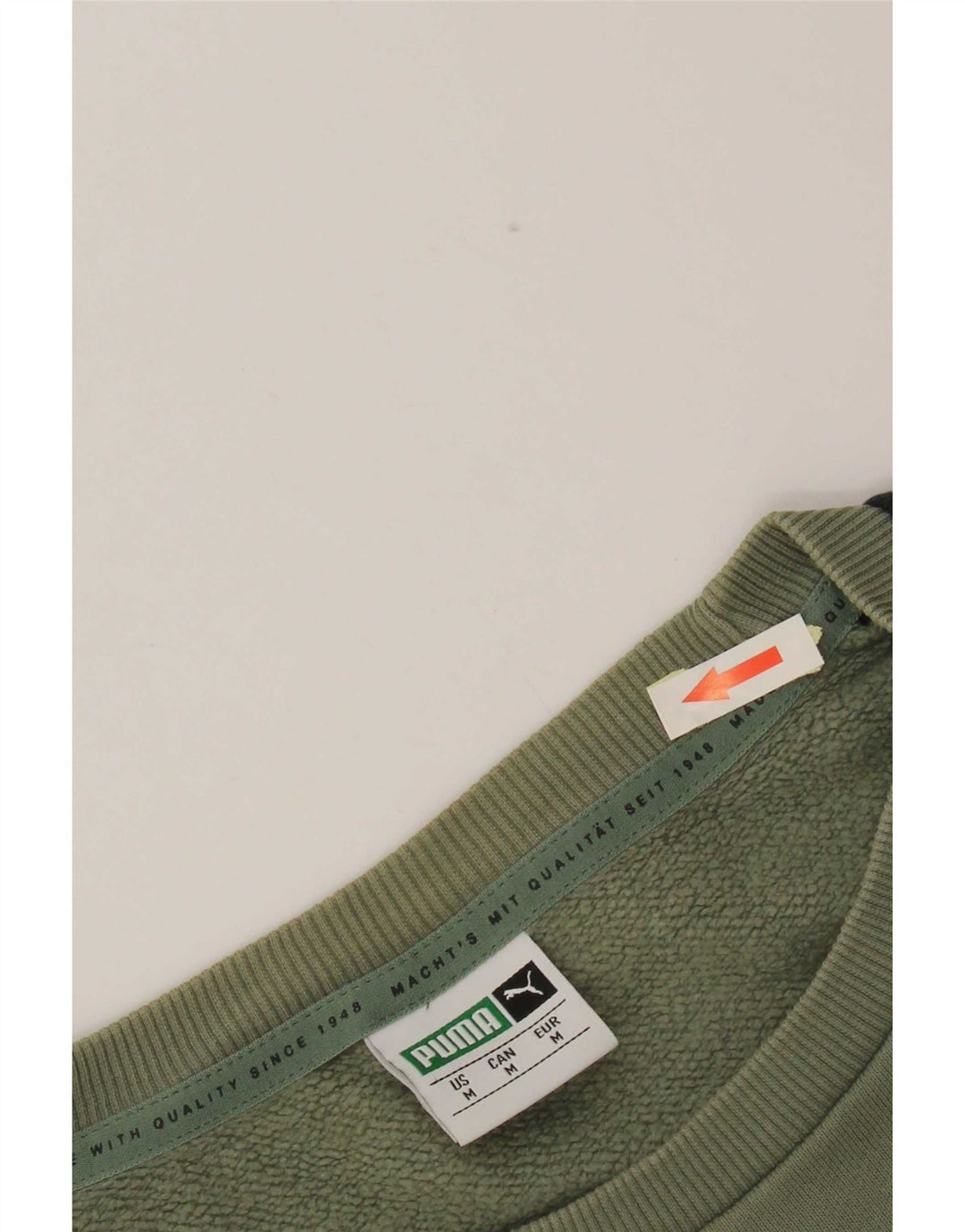 Puma Sudadera Jumper De Algodón Color Block Verde Medio |