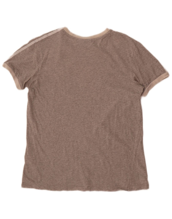 Adidas Camiseta gráfica para mujer Top UK 10 Small Grey Cotton
