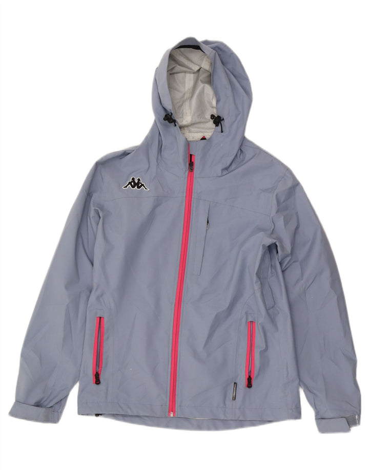 Kappa Chaqueta impermeable con capucha para mujer UK 44 Poliéster azul grande