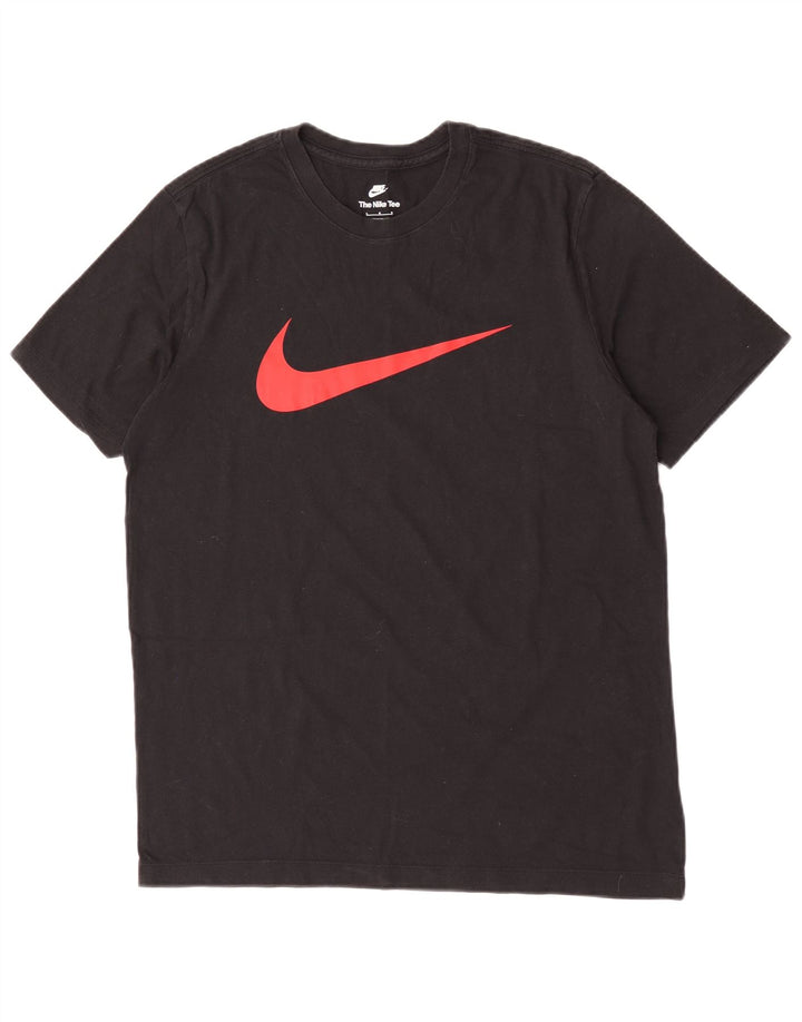 Nike - Camiseta gráfica para hombre, talla grande, algodón negro
