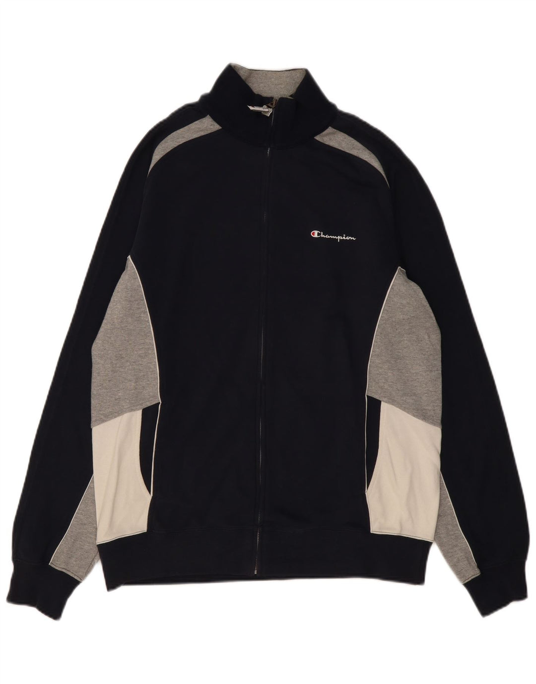 CHAMPION Chaqueta de chándal para hombre XL Azul marino Colorblock Algodón