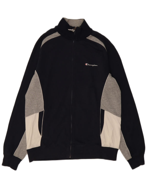 CHAMPION Chaqueta de chándal para hombre XL Azul marino Colorblock Algodón