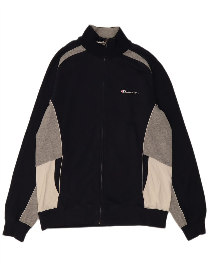 CHAMPION Chaqueta de chándal para hombre XL Azul marino Colorblock Algodón