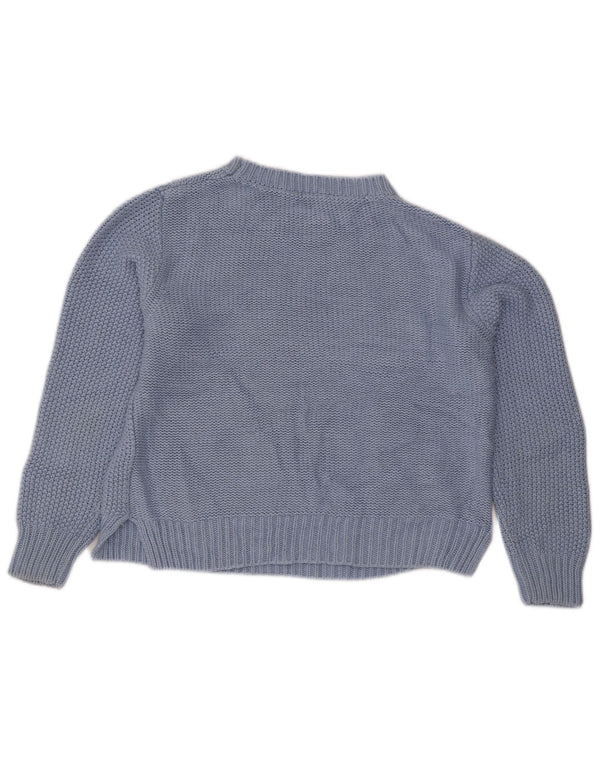 Oasis Suéter Corto con Cuello Barco para Mujer UK 46 Grande Acrílico Azul