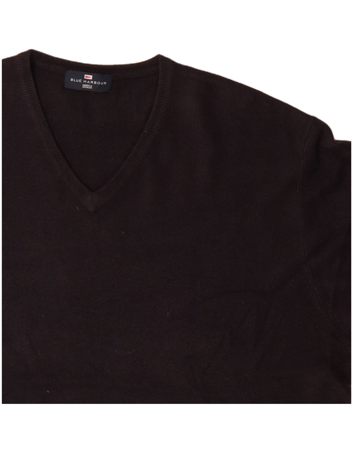 Marks & Spencer - Jersey para hombre con cuello en V, color azul marino, 2XL, color azul marino