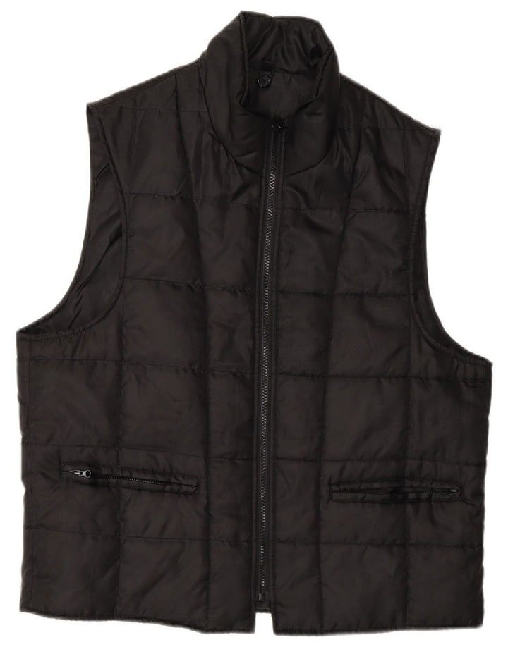 Chaleco acolchado vintage para mujer IT 52 XL Poliéster negro