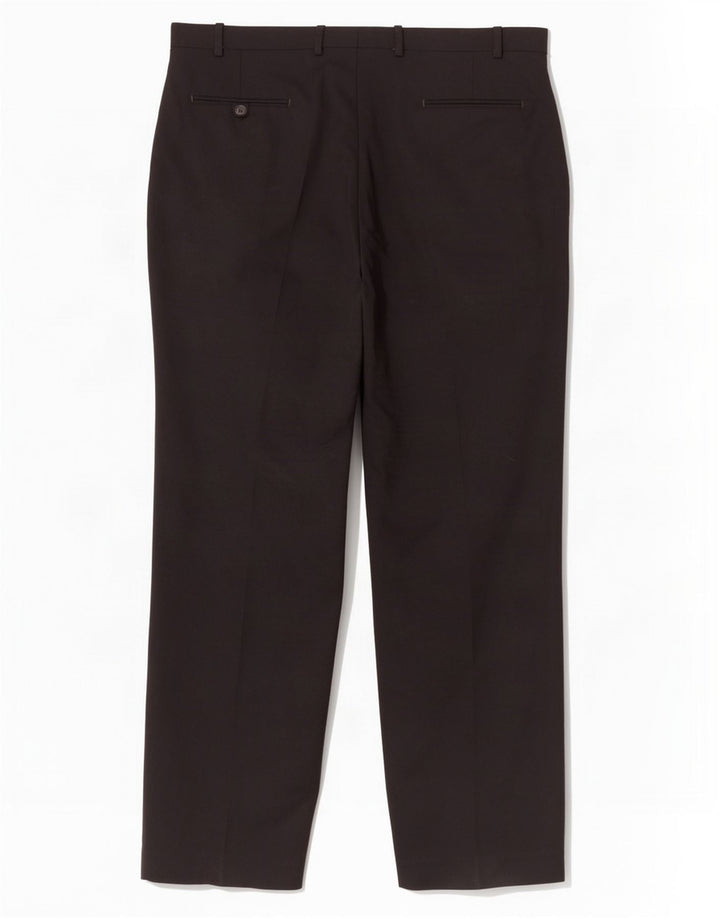 Marks & Spencer Pantalones de traje con pinzas para mujer W40 L33 Lana negra