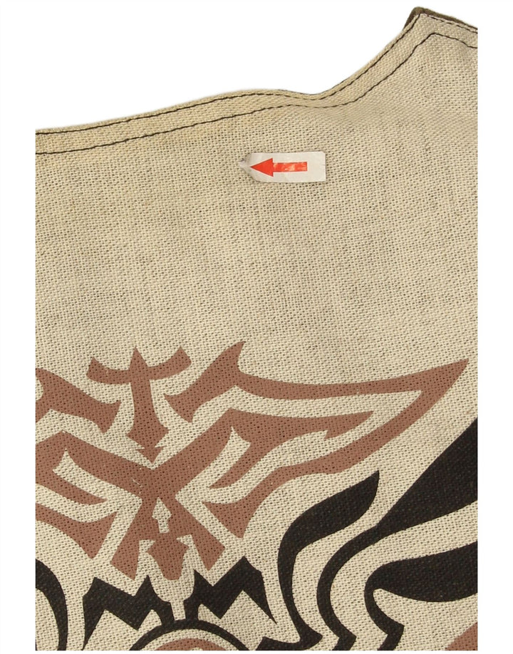 Chaleco gráfico vintage para hombre grande caqui