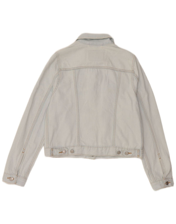 Levi's Chaqueta vaquera corta para mujer Reino Unido 12 Algodón azul medio