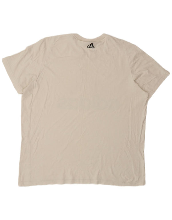 Adidas Camiseta gráfica para hombre Top 2XL Off White