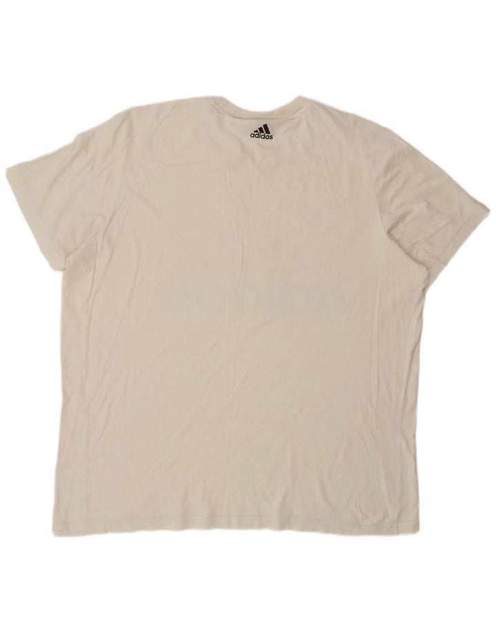 Adidas Camiseta gráfica para hombre Top 2XL Off White
