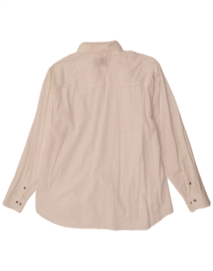 Camisa vintage para hombre Blanco grande