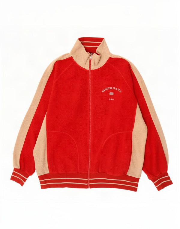 North Sails Chaqueta polar gráfica para hombre UK 44 2XL Rojo Colorblock