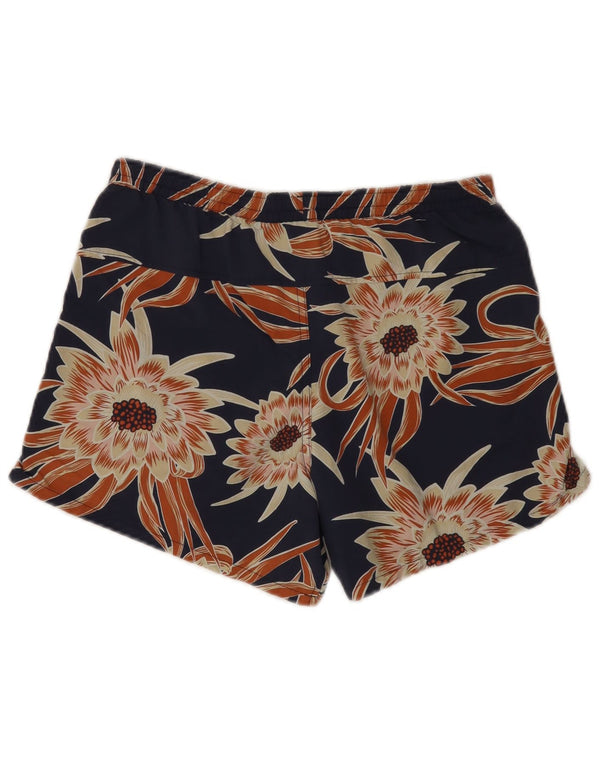Patagonia Mujer Bañador Shorts UK 10 Small Azul Marino Floral Nylon