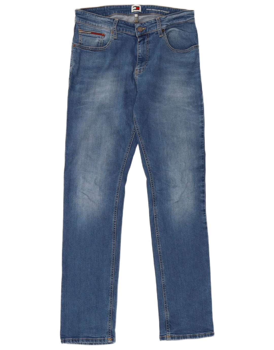 Tommy Hilfiger Vaqueros rectos regulares Ryan para hombre W32 L32 Algodón azul