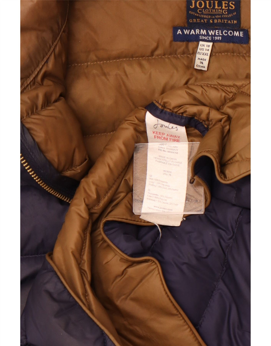 Chaqueta Acolchada Mujer Joules ES 40 XL Poliamida Azul Marino