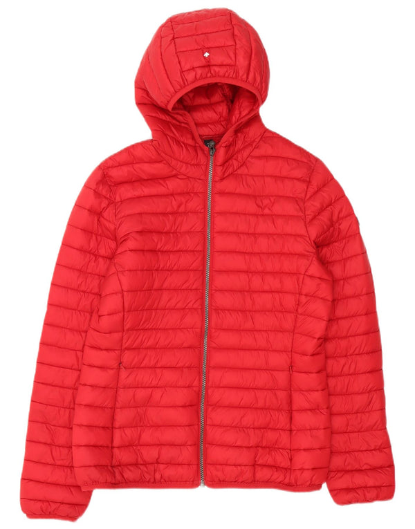 Canadiens Chaqueta acolchada con capucha para mujer UK 46 Grande Poliamida roja