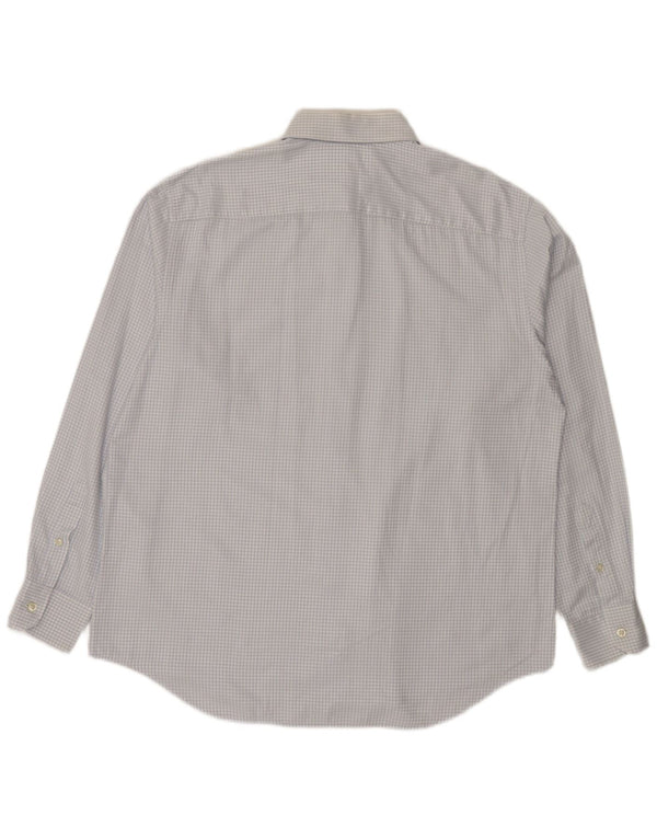 Camisa de franela para hombre Pierre Cardin Talla 43 XL Algodón a cuadros blanco
