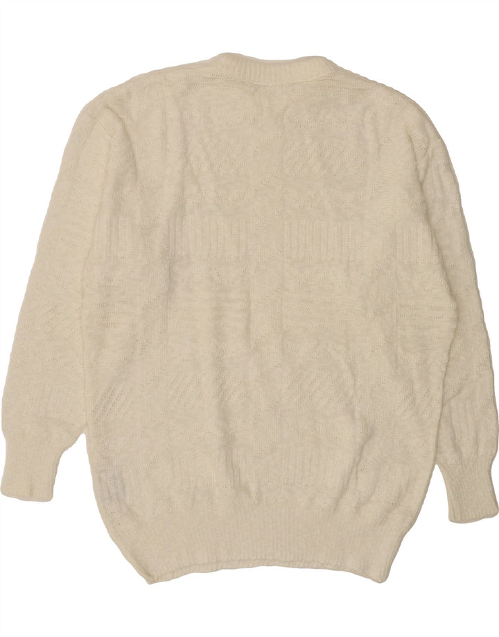VINTAGE Womens Crew Neck Jumper Sweater IT 52 2XL White Vintage Vintage and Second-Hand Vintage from Messina Hembry 