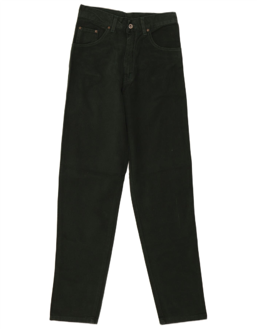 VINTAGE Jeans delgados de cintura alta para mujer EU 36 Pequeño W28 L31 Algodón verde