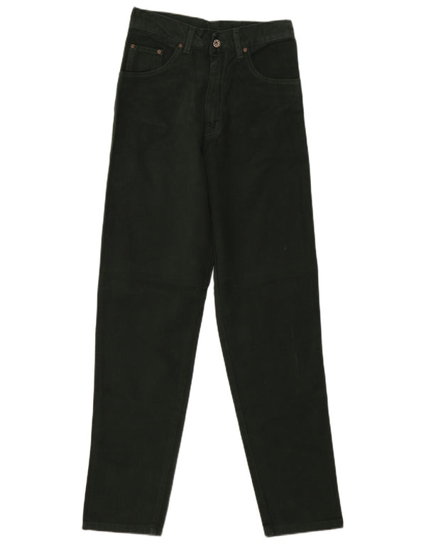 VINTAGE Womens High Waist Slim Jeans EU 36 Small W28 L31 Green Cotton