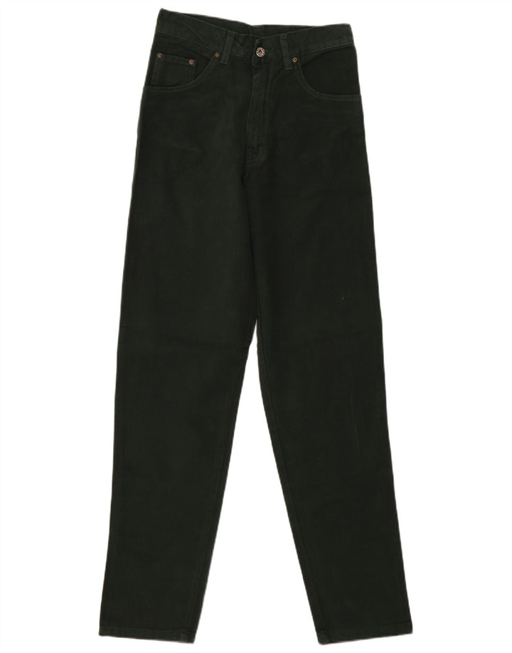 VINTAGE Jeans delgados de cintura alta para mujer EU 36 Pequeño W28 L31 Algodón verde