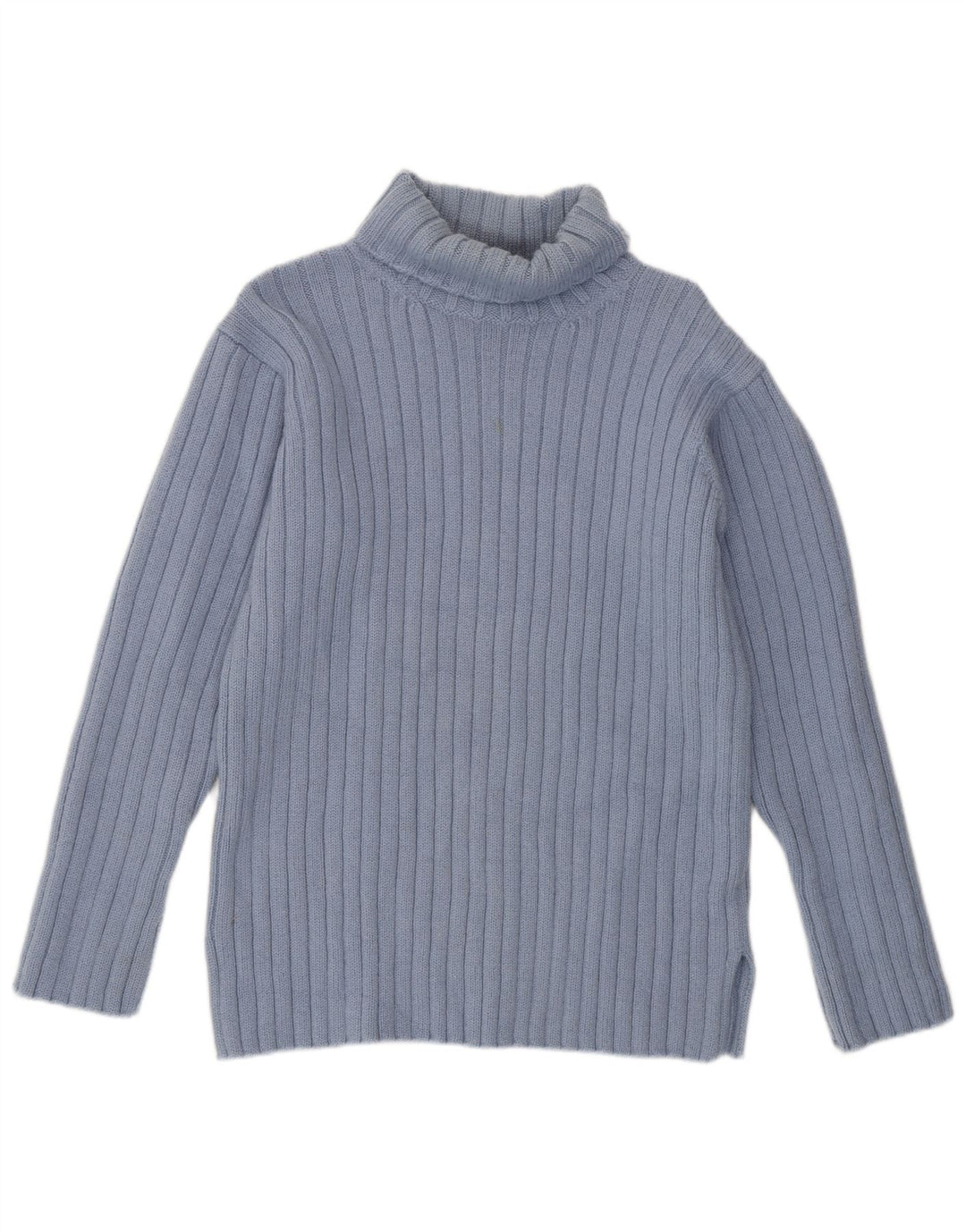 JIGSAW Suéter tipo jersey con cuello vuelto para mujer Reino Unido 14 Lana azul medio