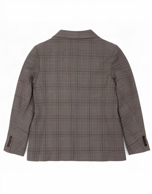 Marks & Spencer Chaqueta tipo blazer entallada para mujer UK 24 4XL Gris a cuadros