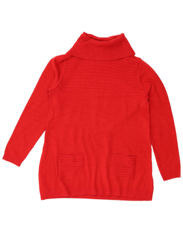 M&Co Suéter tipo jersey con cuello vuelto para mujer Reino Unido 12 Acrílico rojo mediano
