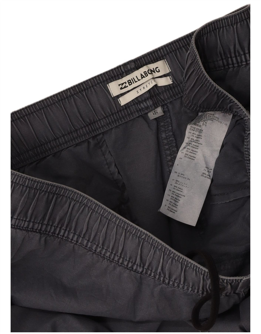 BILLABONG Pantalones cortos casuales para hombre grande W34 algodón azul marino