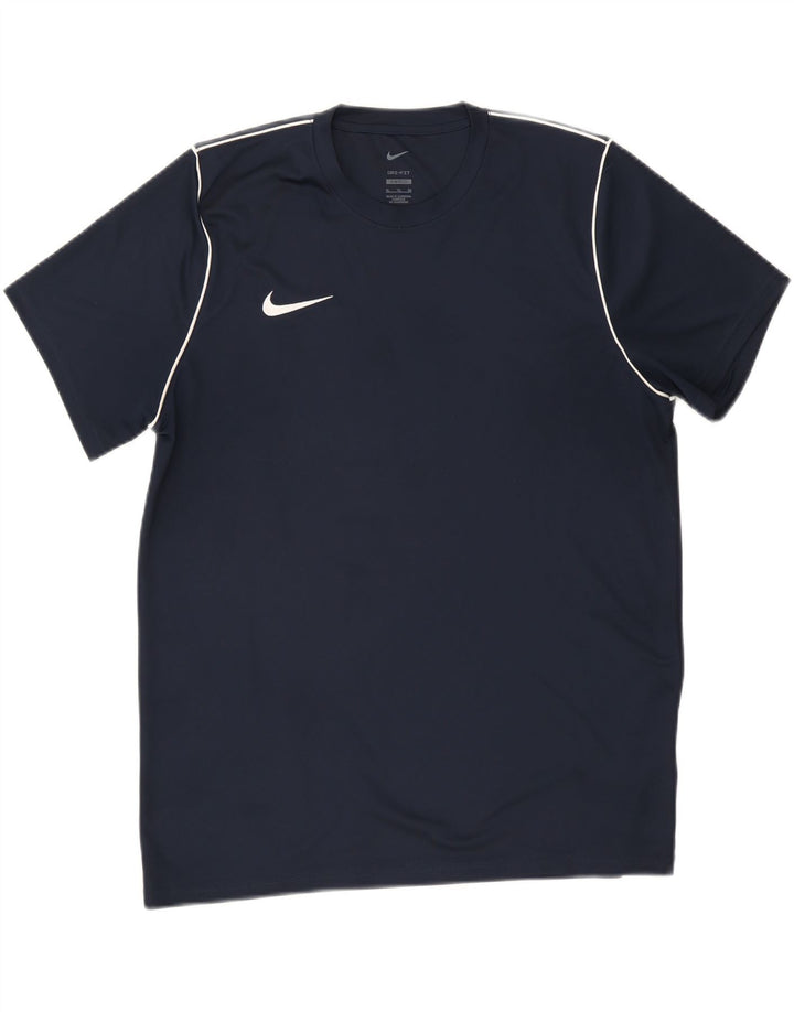 Nike Camiseta Dri Fit Slim Fit para Hombre Top XL Poliéster Azul Marino