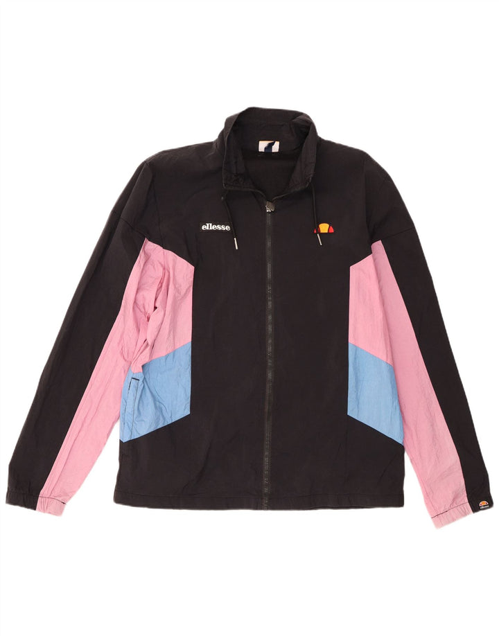 ELLESSE Chaqueta de chándal para mujer UK 40 Grande Color negro