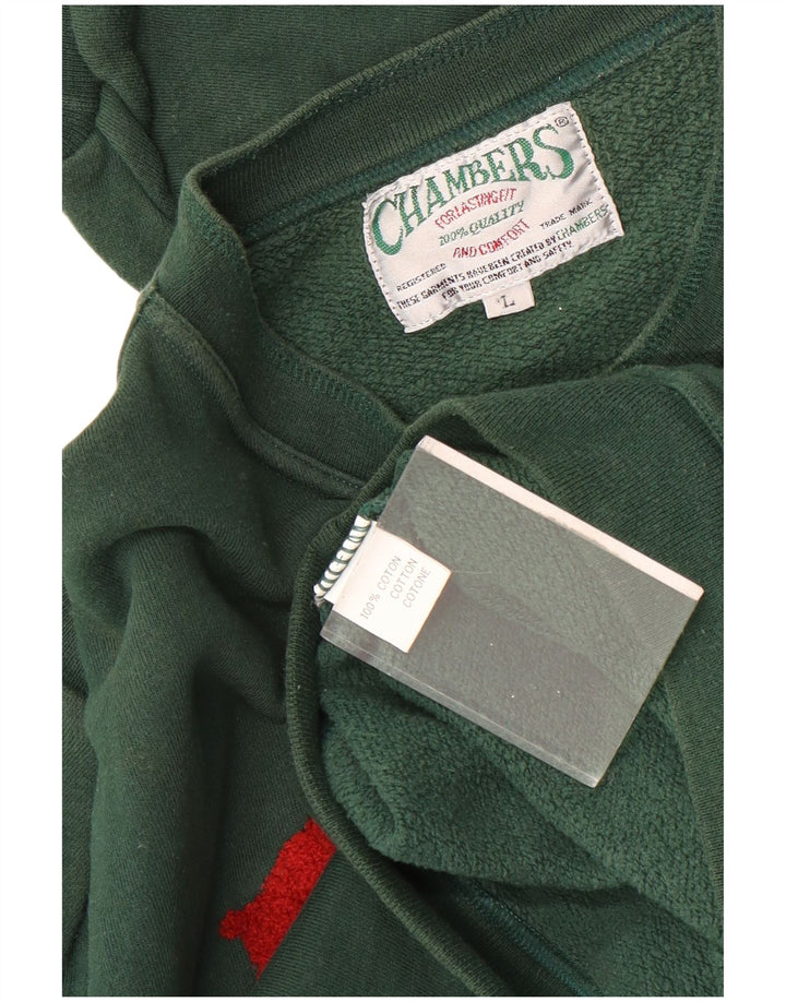 Chambers Sudadera Estampada Hombre Jersey Grande Algodón Verde