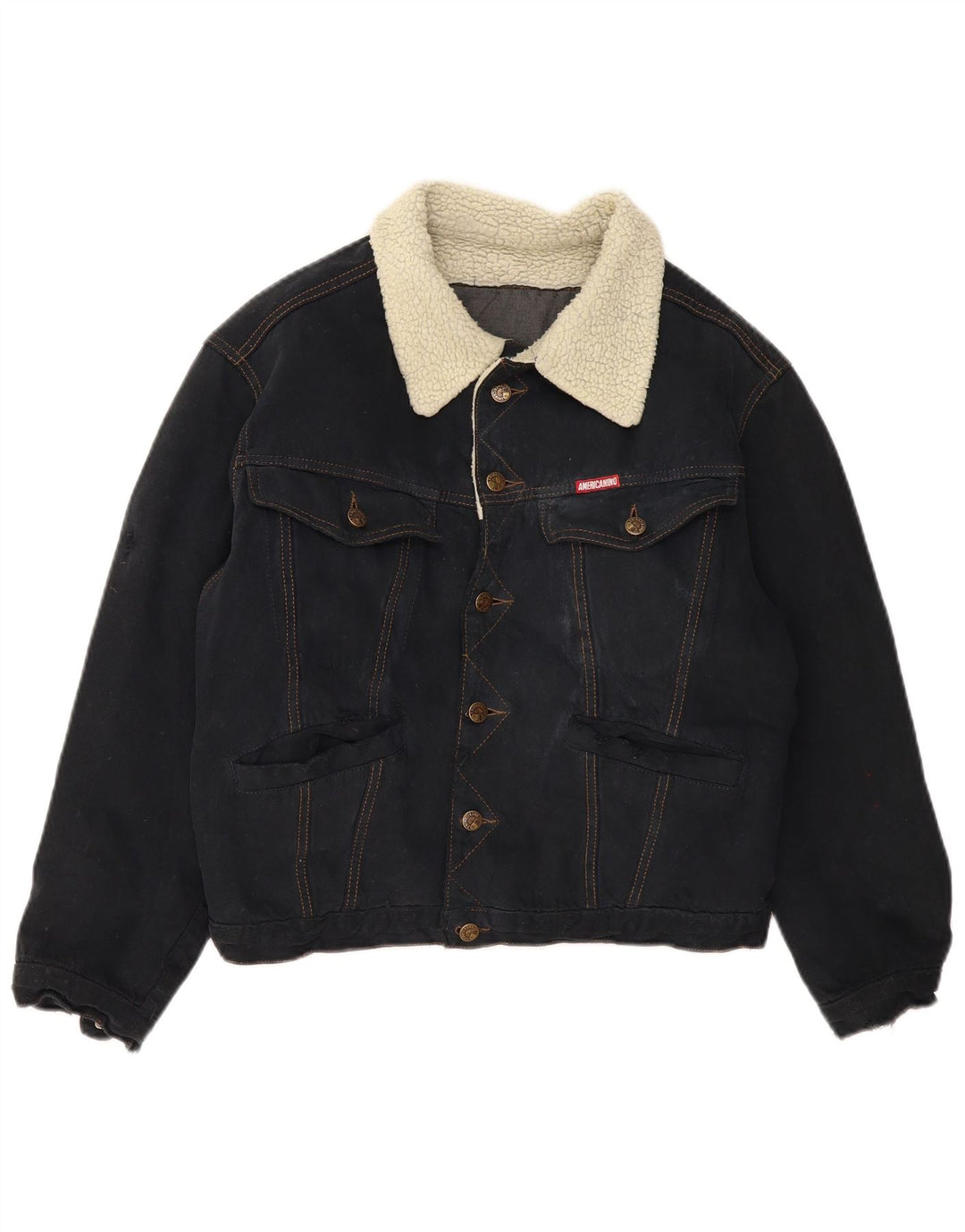 AMERICANINO Chaqueta vaquera para hombre UK 36 Small Azul marino